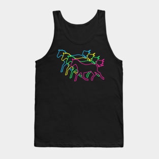 Horse 80s Neon Tank Top